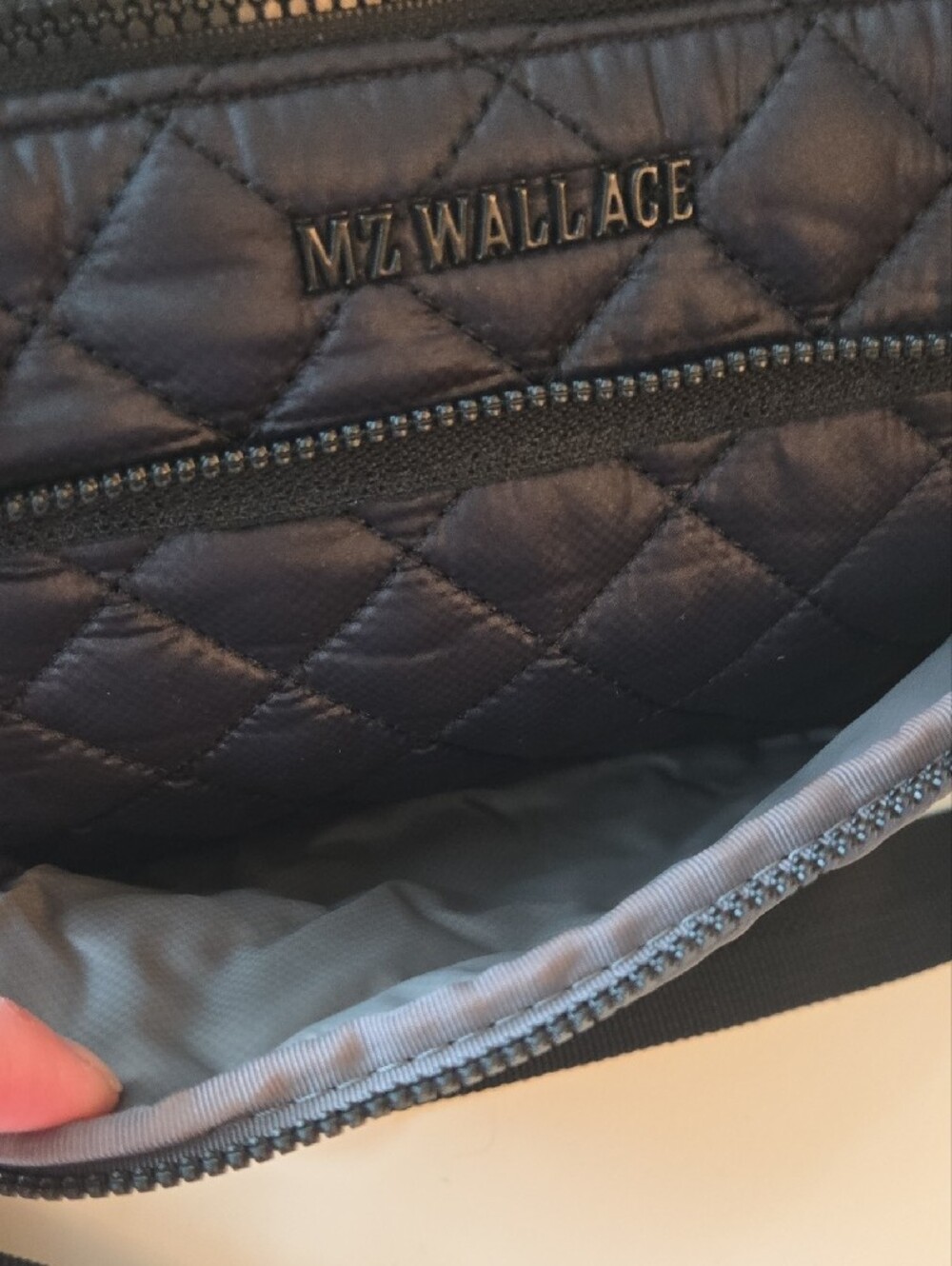 MZ Wallace Metro Scout Quilted Nylon Crossbody Bag in Black - Picture 6 of 10